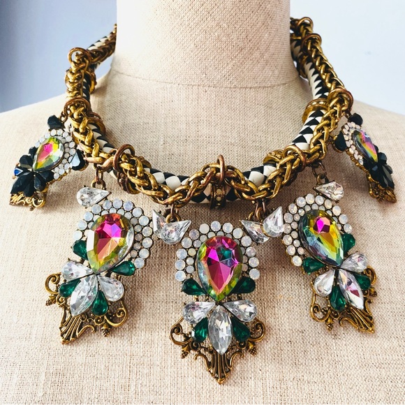 🌹HP🌹ASOS Rhinestone Statement Necklace - Picture 2 of 16